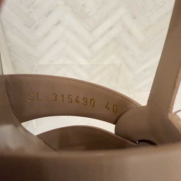 Saint Laurent Tribute 75 Platform Heels Beige Size 40 NWT - Picture 8 of 12